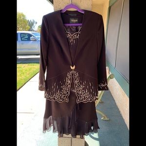 Tiffany collection brown 3 piece women’s church dress suit